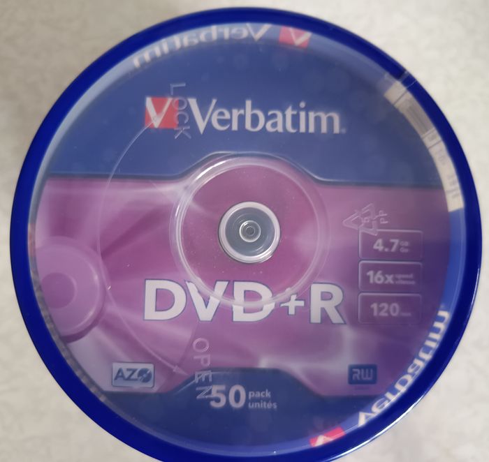 50 DVD+R Verbatim Neuf 120mn /4,7 Gb / Vitesse d'écriture 16x - photo numéro 2