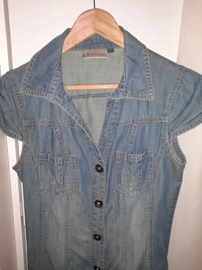 Robe courte en jean de taille 38 - photo numéro 4