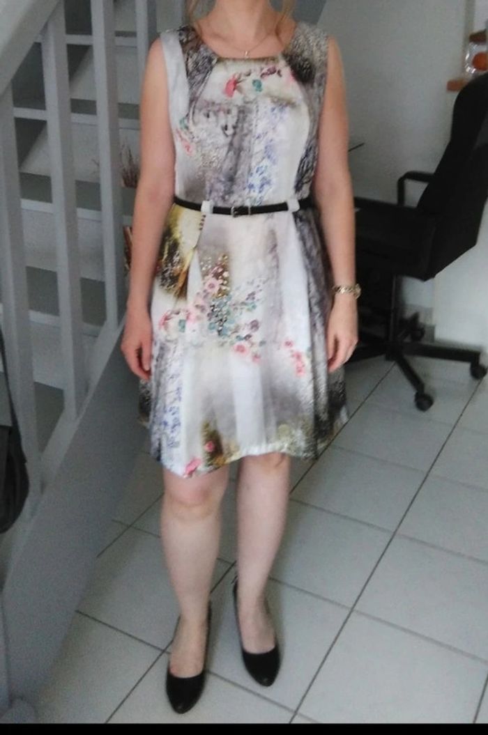 Robe fleurie effet soie 38 Poussière d’Etole - photo numéro 8
