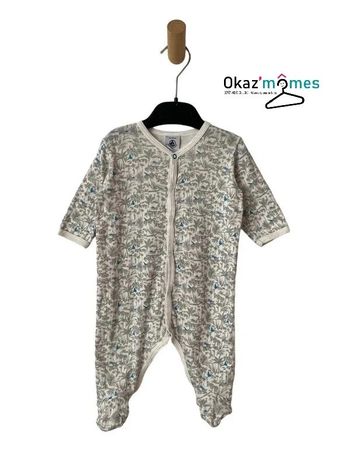 Pyjama coton (imprimé végétaux) - Petit Bateau 3 mois (60cm)