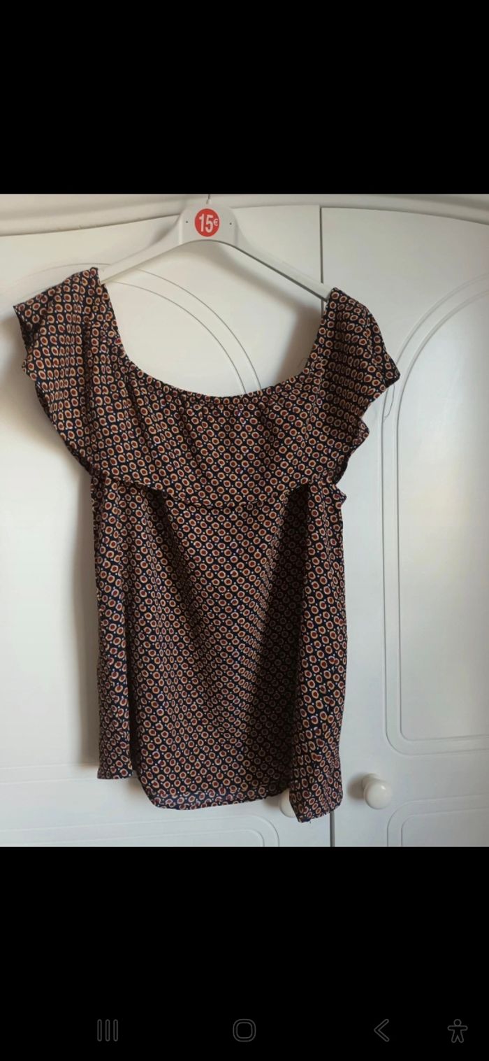 Blouse col volanté