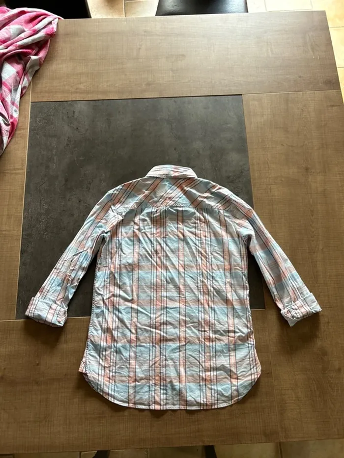 Chemise manches longues à carreaux Lacoste live femme, taille S - photo numéro 4