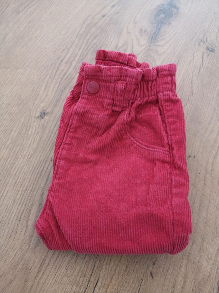 Pantalon en velour rouge creeks 18 mois - photo numéro 3