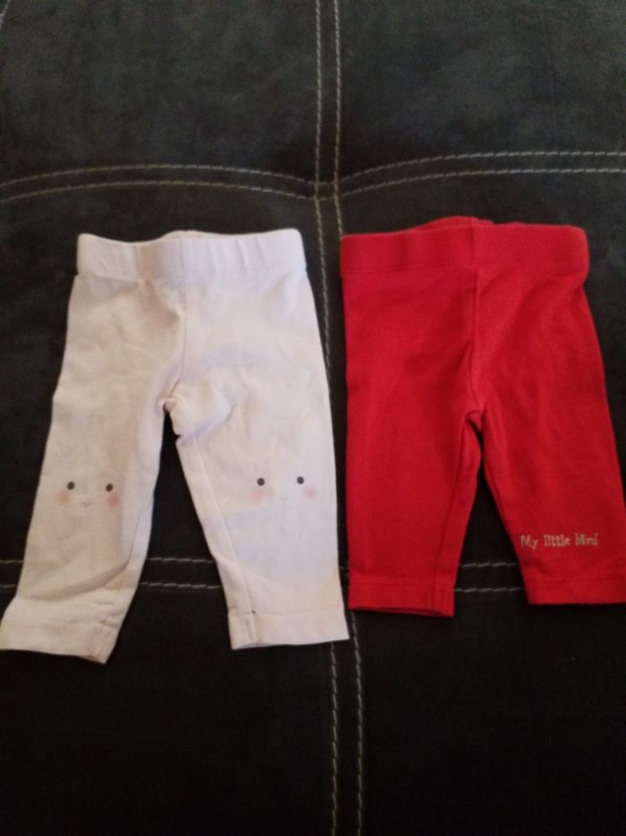 Lot de 2 leggings 1 mois