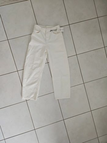 Jean femme blanc zara The ZW taille 36 Neuf cont5