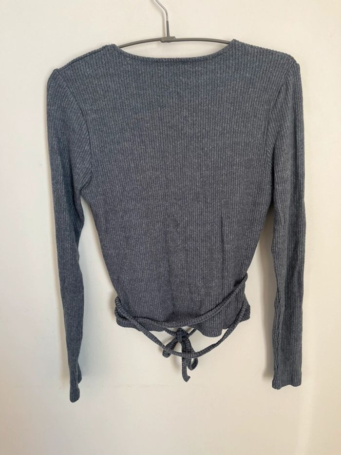 Crop top portefeuille Cœur Anthracite Etam - photo numéro 2