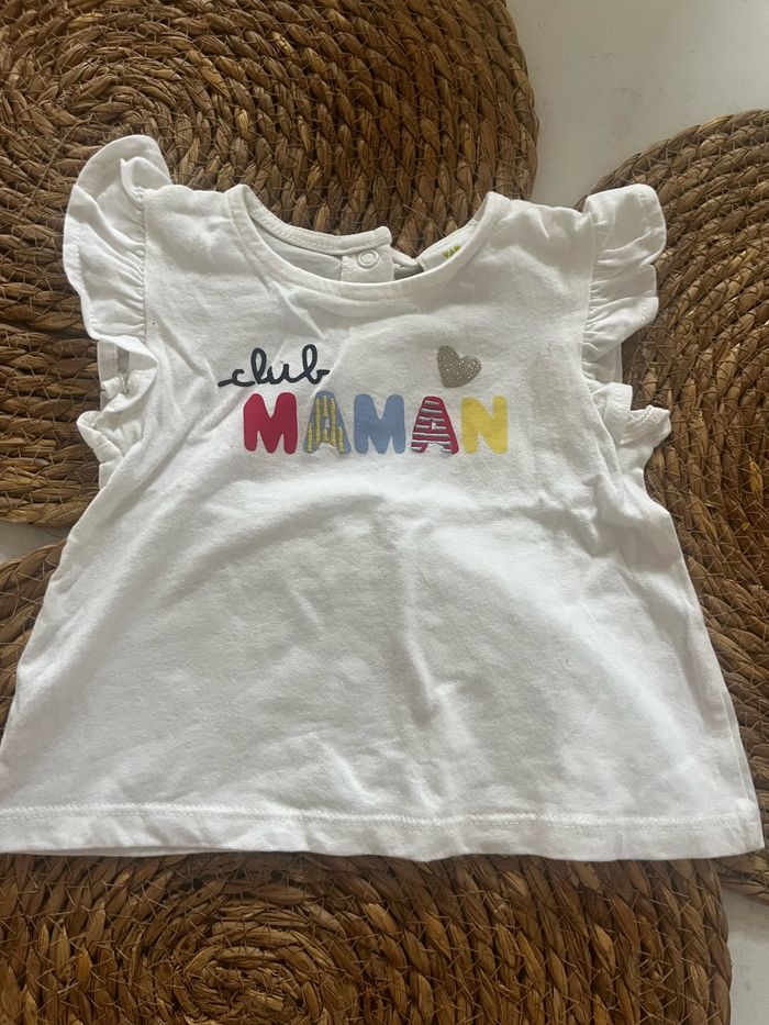 Tee shirt club maman 6 mois