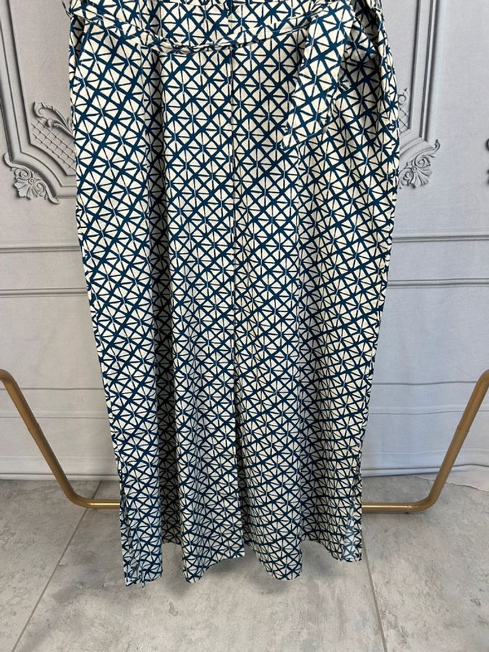 Robe longue Diega Bleu et crème XL neuve - photo numéro 3