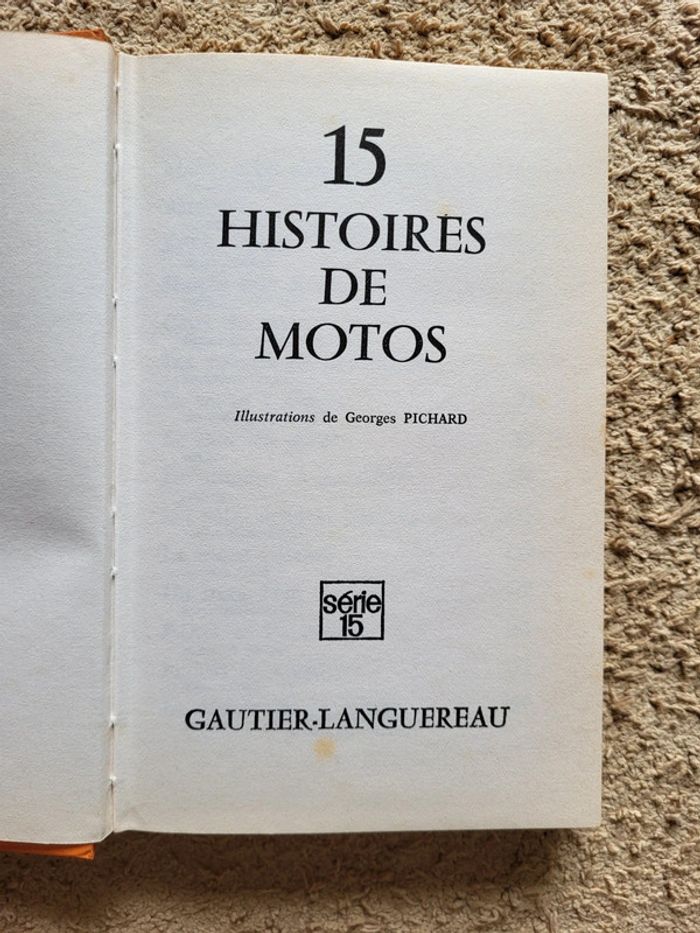 Livre vintage "15 histoires de moto" - 1973 - photo numéro 5