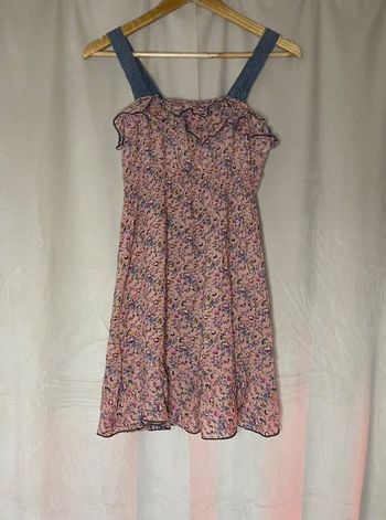 Robe bohéme rose etam fleurie