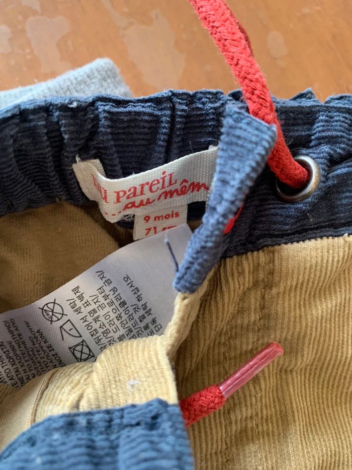 Lot pantalon hiver Du pareil au même 9 mois - photo numéro 3