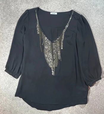 👗 Top noir Phildar taille S 👗