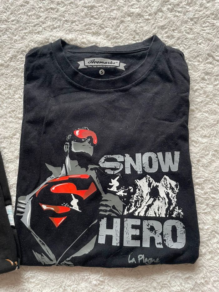 2 t-shirts la plagne taille S - photo numéro 3