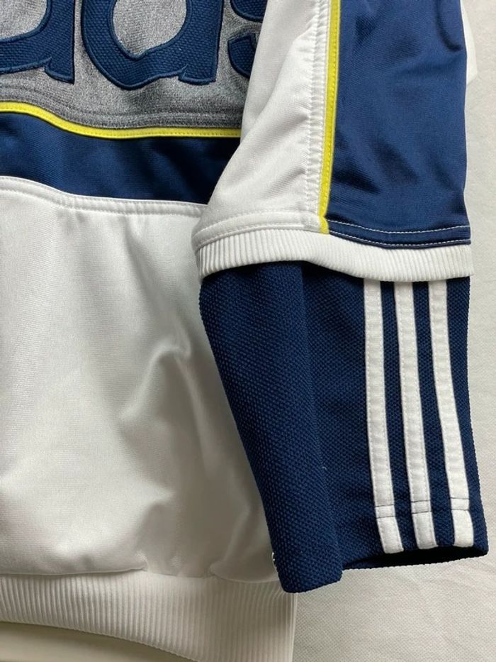 Track Jacket Adidas Rare vintage 80’s Grise Blanc Logo Bordee L - photo numéro 4