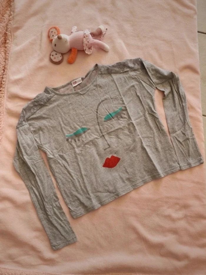 T-shirt  gris inside 12 ans
