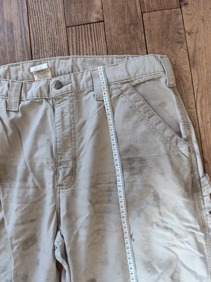 Pantalon jean Carhartt Workwear Cargo beige taille 36x32 - photo numéro 11