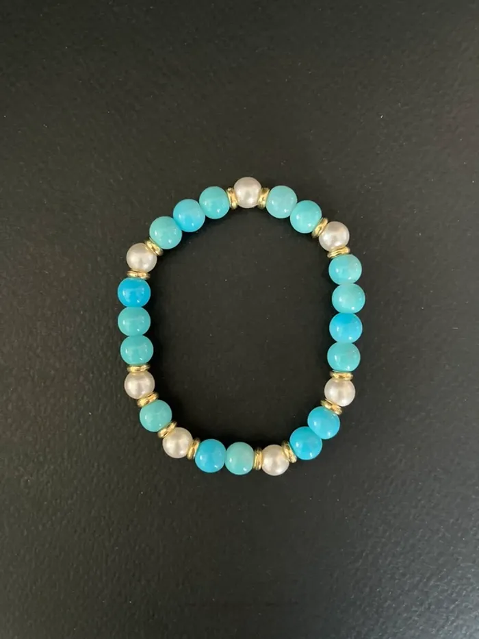 Bracelet bleu et blanc - photo numéro 3