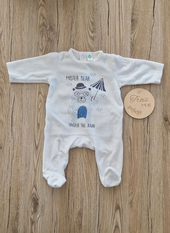 Pyjamas velours bébé garçon 3mois