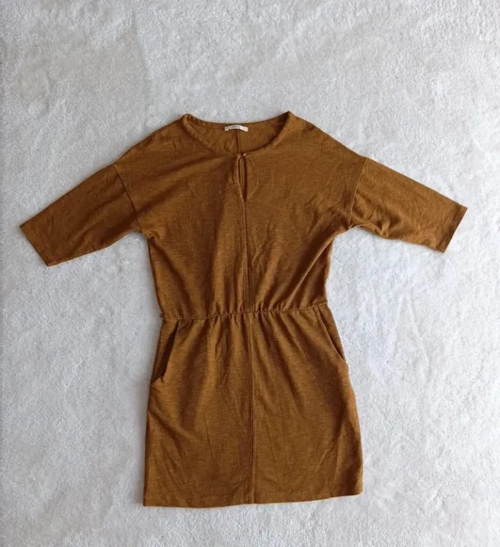 Robe moutarde M Sessùn manches 3/4 - photo numéro 5