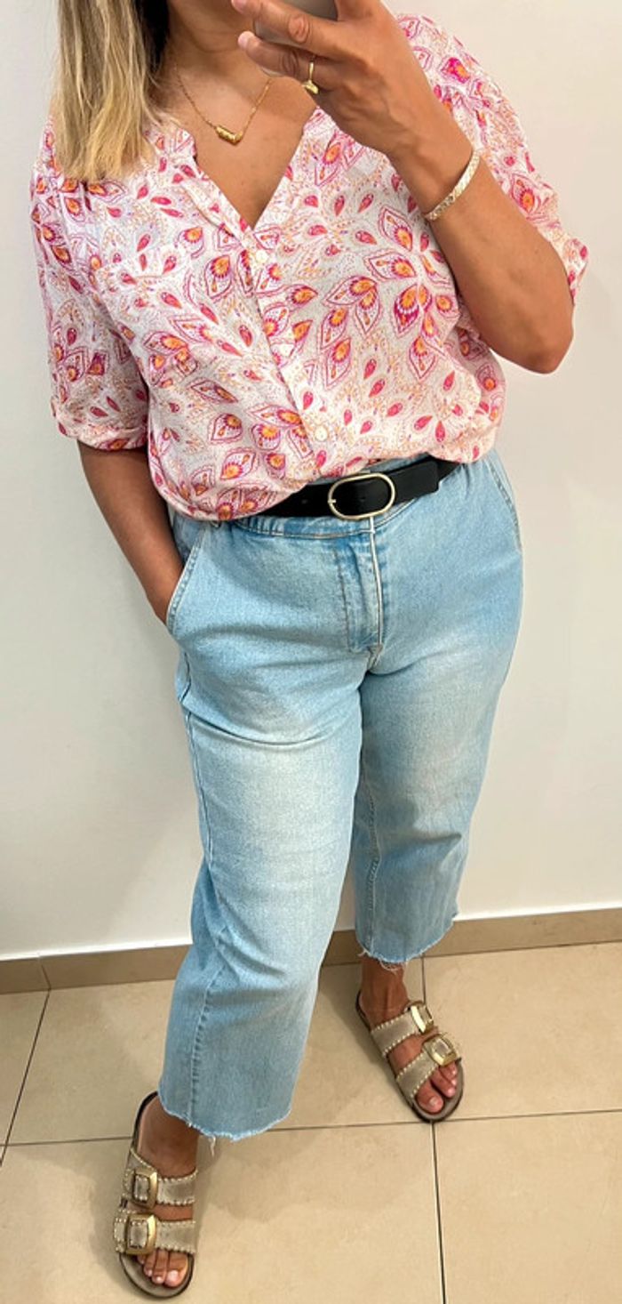🌺 Chemise  fluide Damart – imprimé floral Taille 44 - photo numéro 3