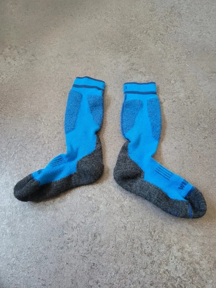 Chaussette ski decathlon chaude bleu noir