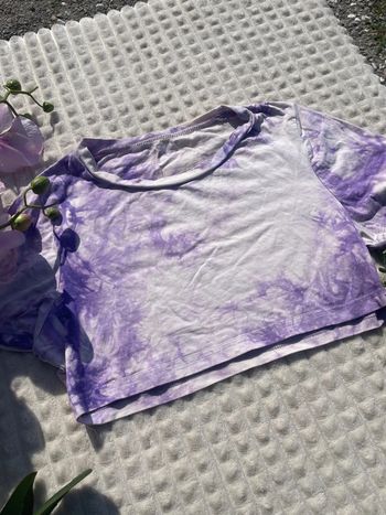 Top court violet & blanc tie and dye – SHEIN – S