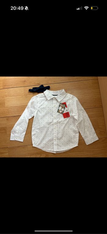 Chemise + noeuf papillons