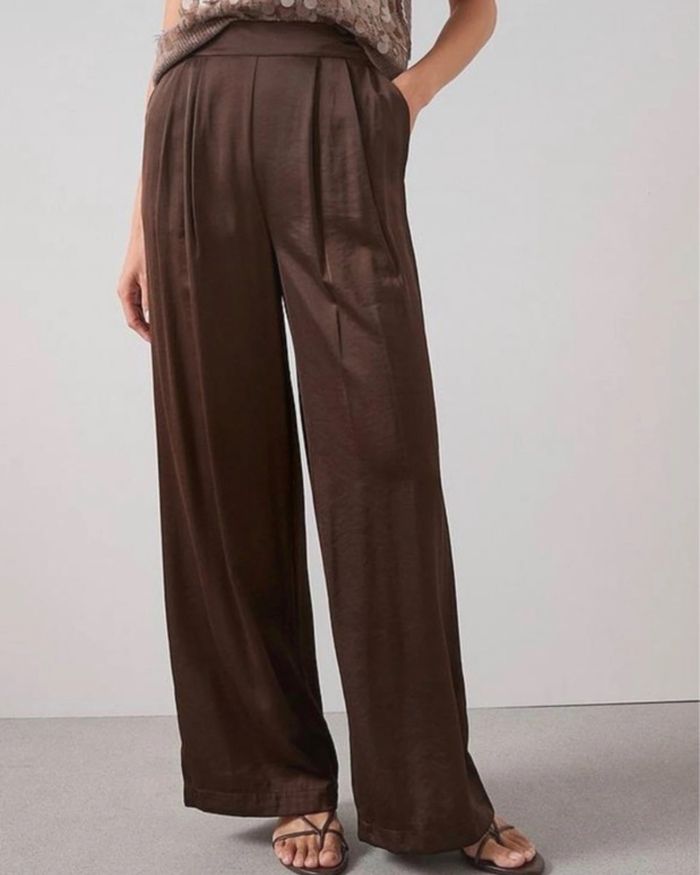 Pantalon satin Zara