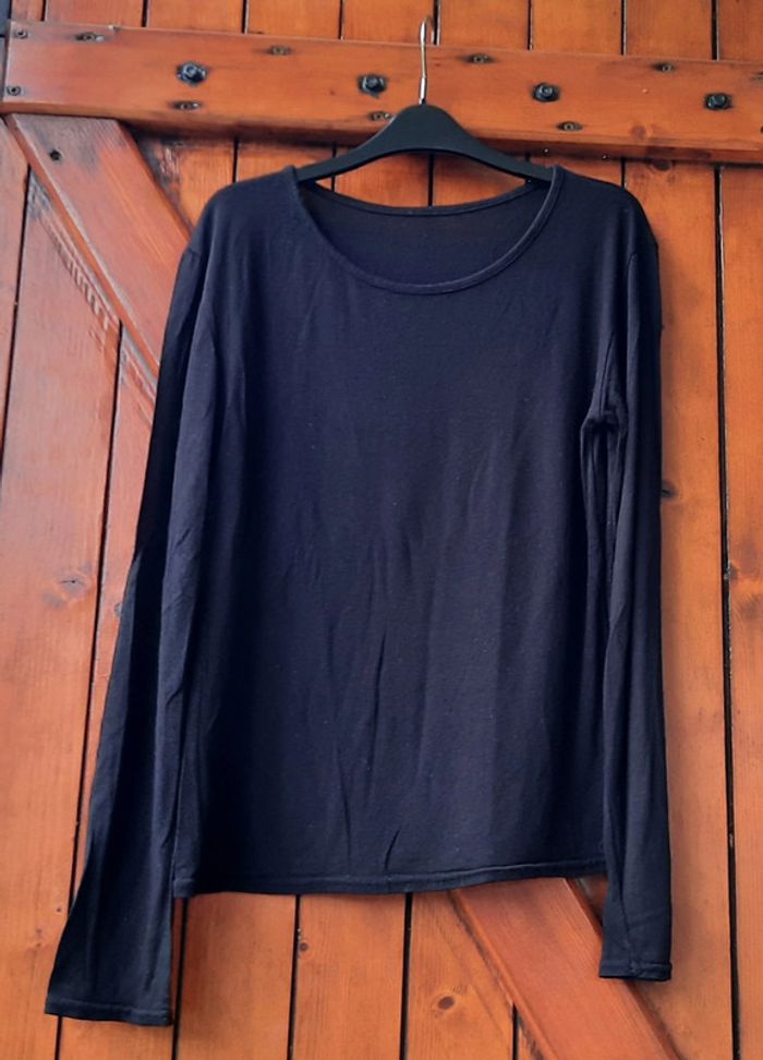 T-shirt basic noir, femme, taille S/36