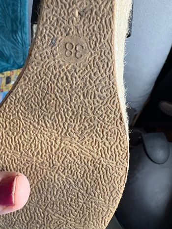 Sandales compensées noires