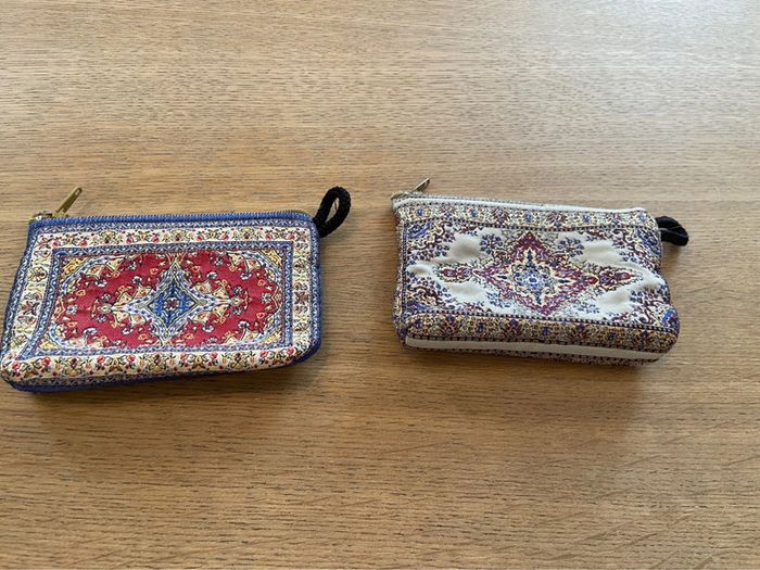 Lot de deux porte-monnaies brodés indiens - photo numéro 2