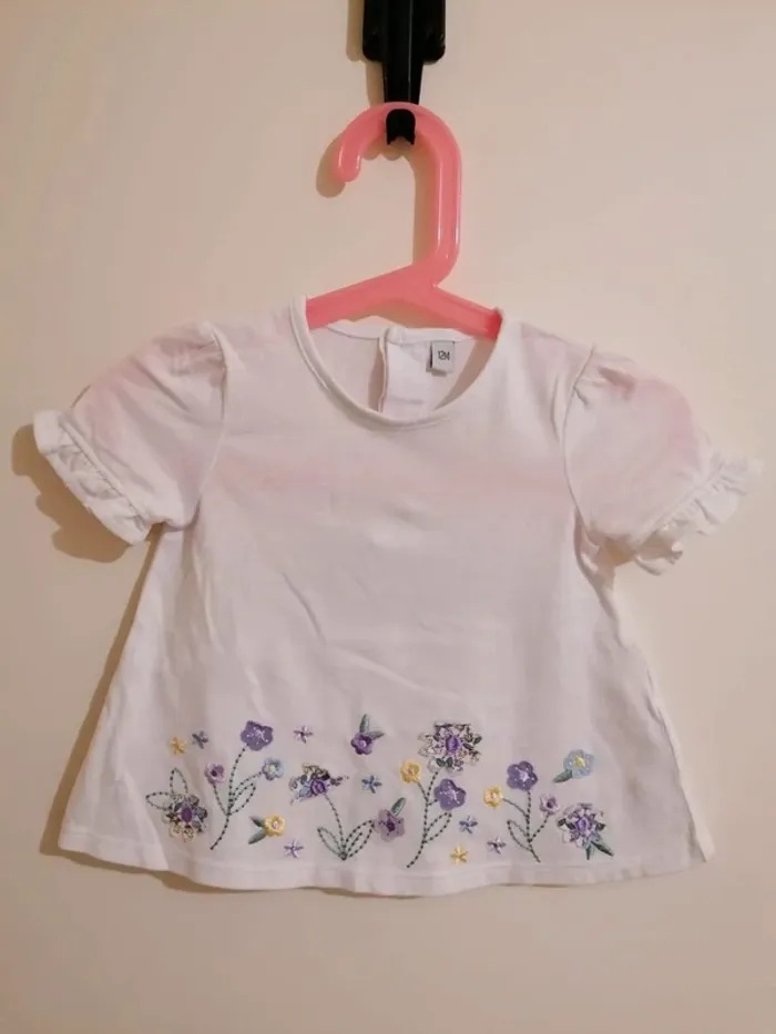 Ensemble été in extenso 12 mois motif fleurs - photo numéro 2