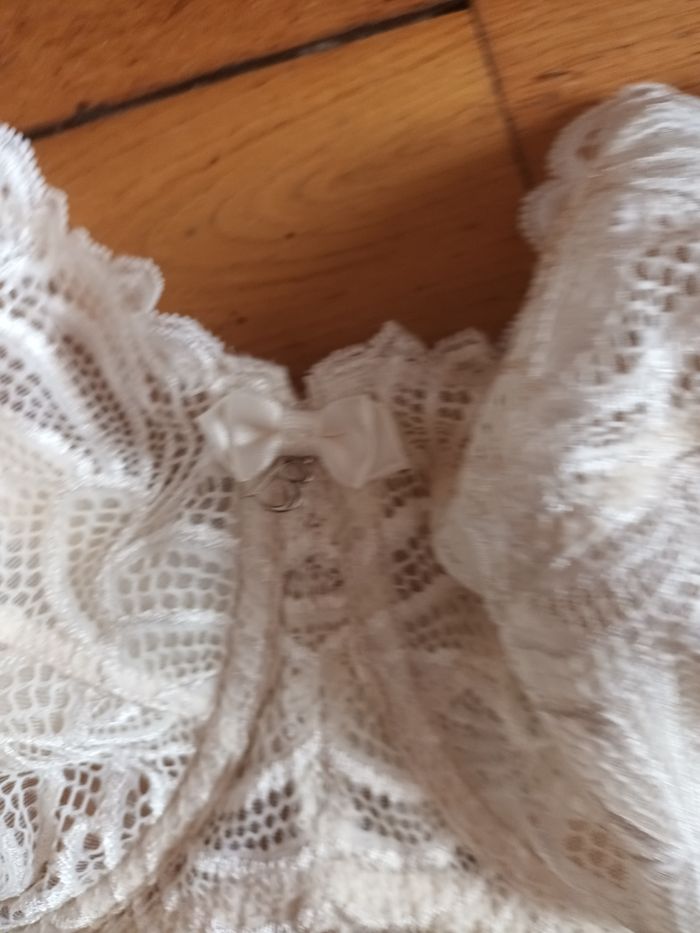 Soutien gorge 100F blanc fbv en dentelle ecru neuf - photo numéro 3
