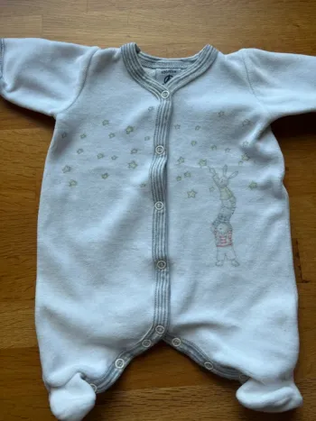 Pyjama velours petit bateau naissance garçon