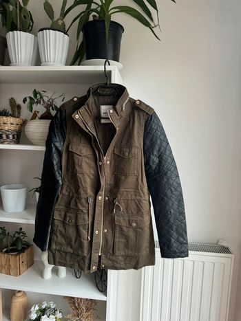 Parka pimkie manches simili cuir