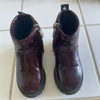 Bottines vernis bordeaux