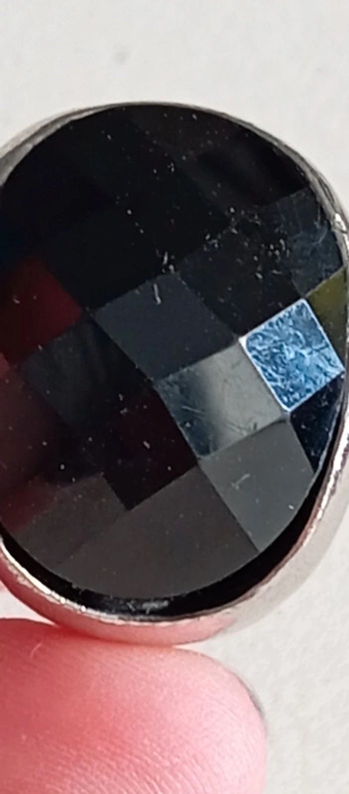 Bague en onyx noir facettes - photo numéro 8