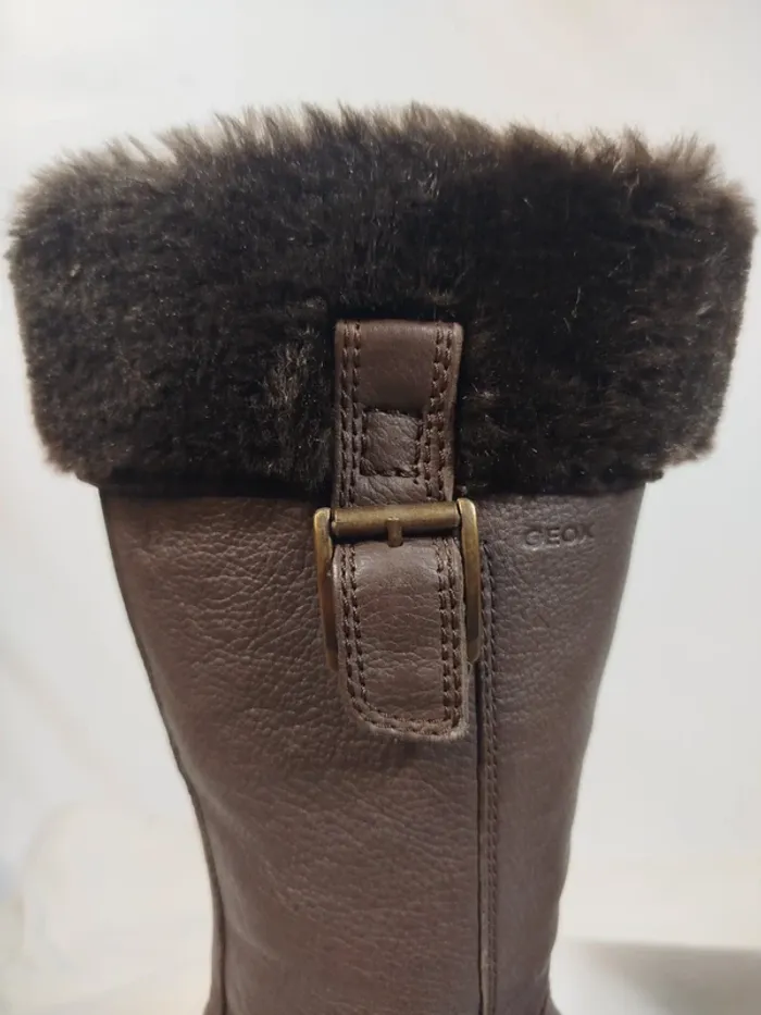 Bottes marron sans talon femme - Geox T 38 - photo numéro 7