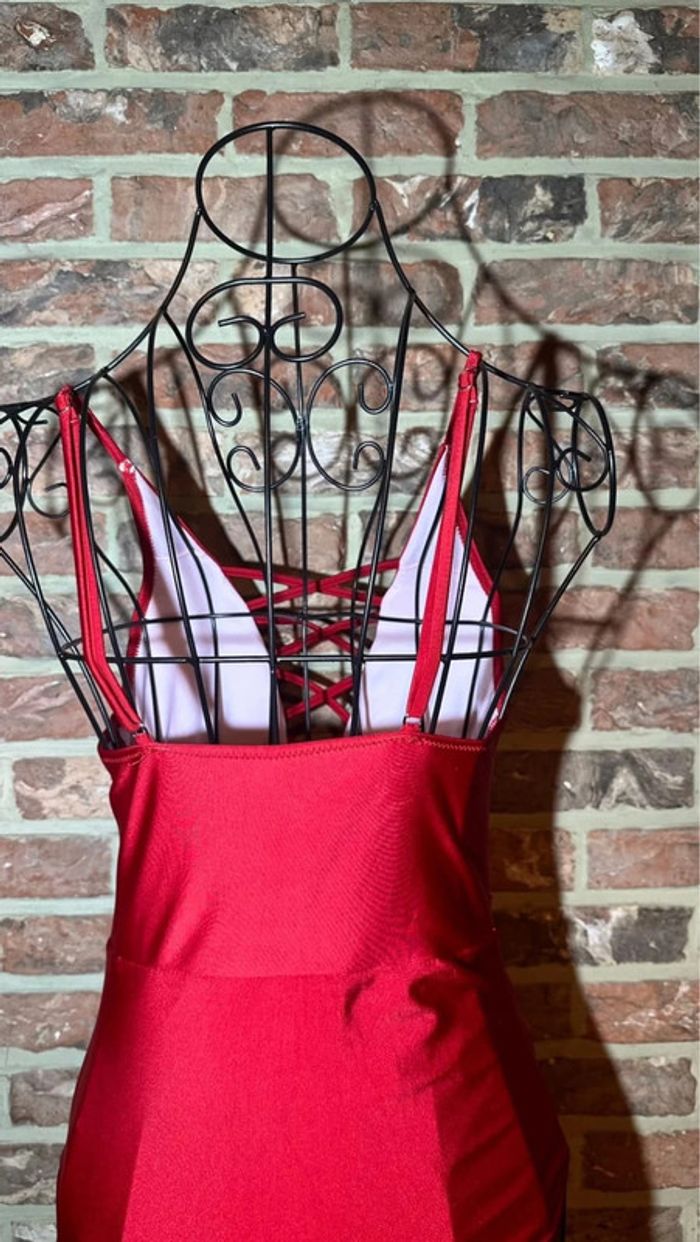 Maillot une pièce rouge bordeaux Shein Taille S / 36 - photo numéro 6