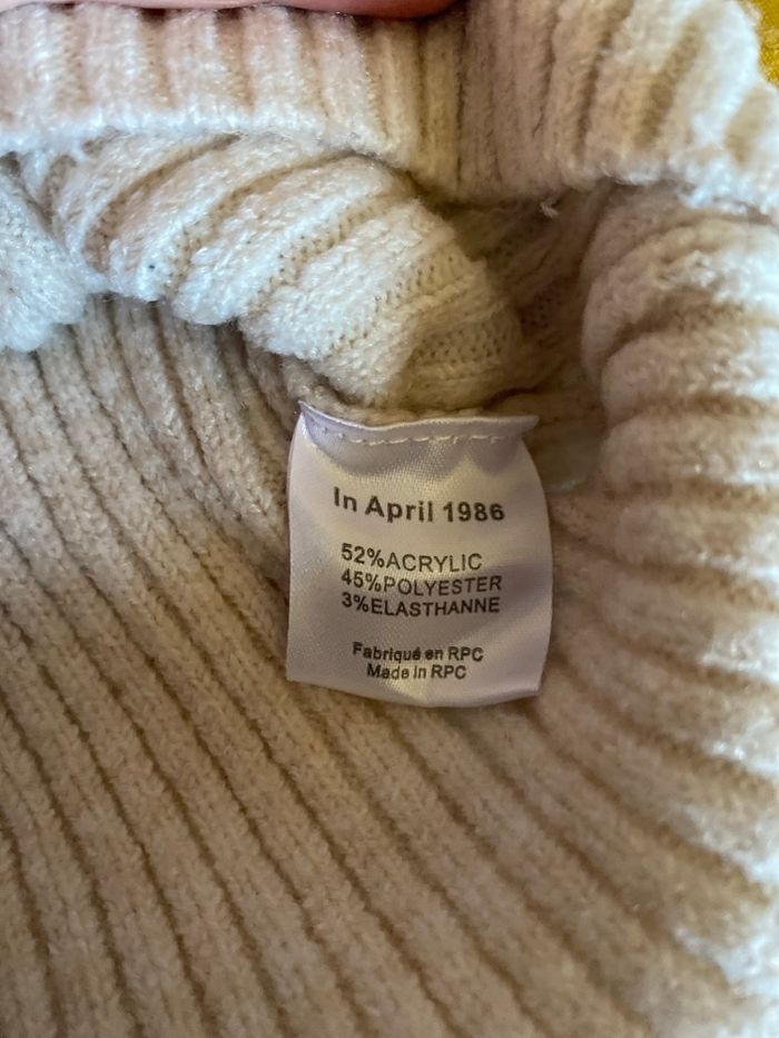 Pull col rouler beige - photo numéro 5