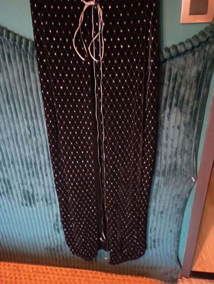 Robe longue de soirée velours noir - photo numéro 4