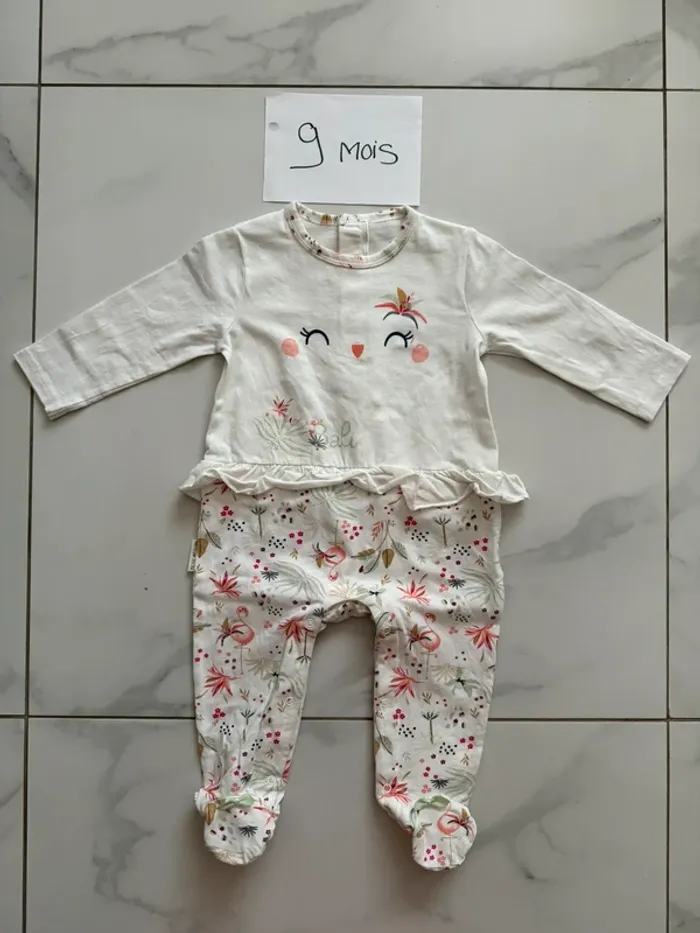 Pyjama coton petit béguin 9 mois