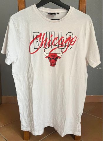 T-shirt blanc bulls homme