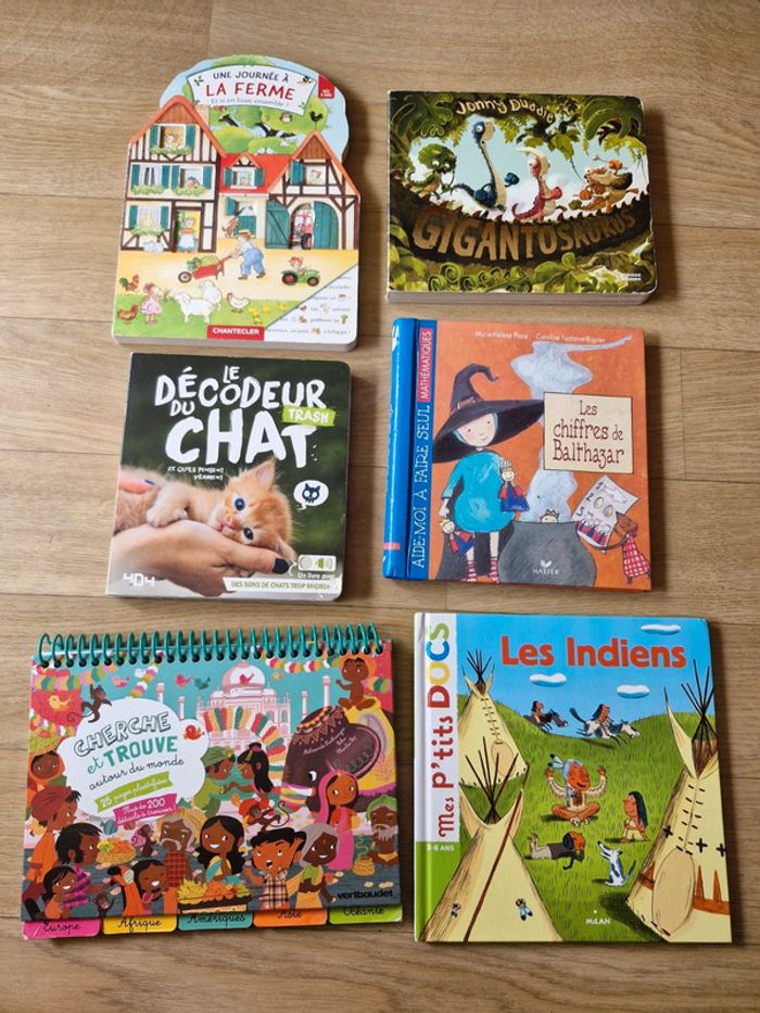 Lot de 6 livres pour enfants de 3/5 ans