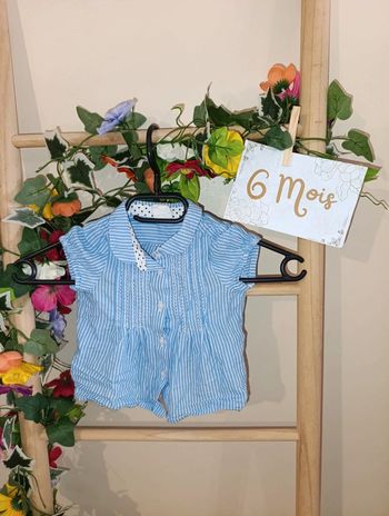 Chemise manche courte 6mois fille - H&M