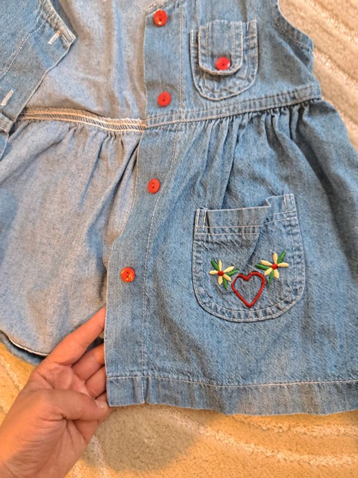 Robe en jeans fille taille 2ans - photo numéro 4