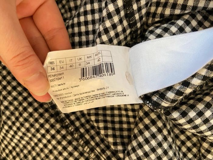 Robe style vichy noir et blanc  Naf Naf Taille S - photo numéro 5
