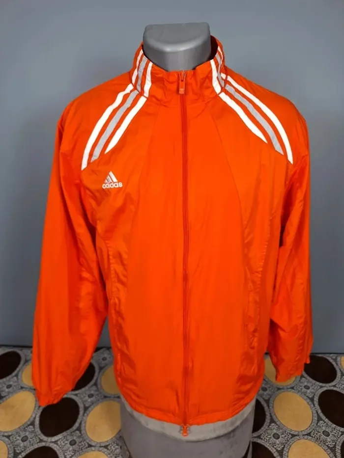 veste imperméable vintage Adidas - orange homme taille M - brodé (399)