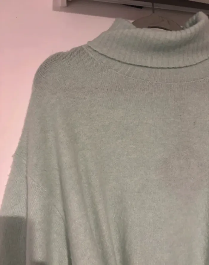 Robe pull Manoukian M vert menthe à col roulé - photo numéro 5