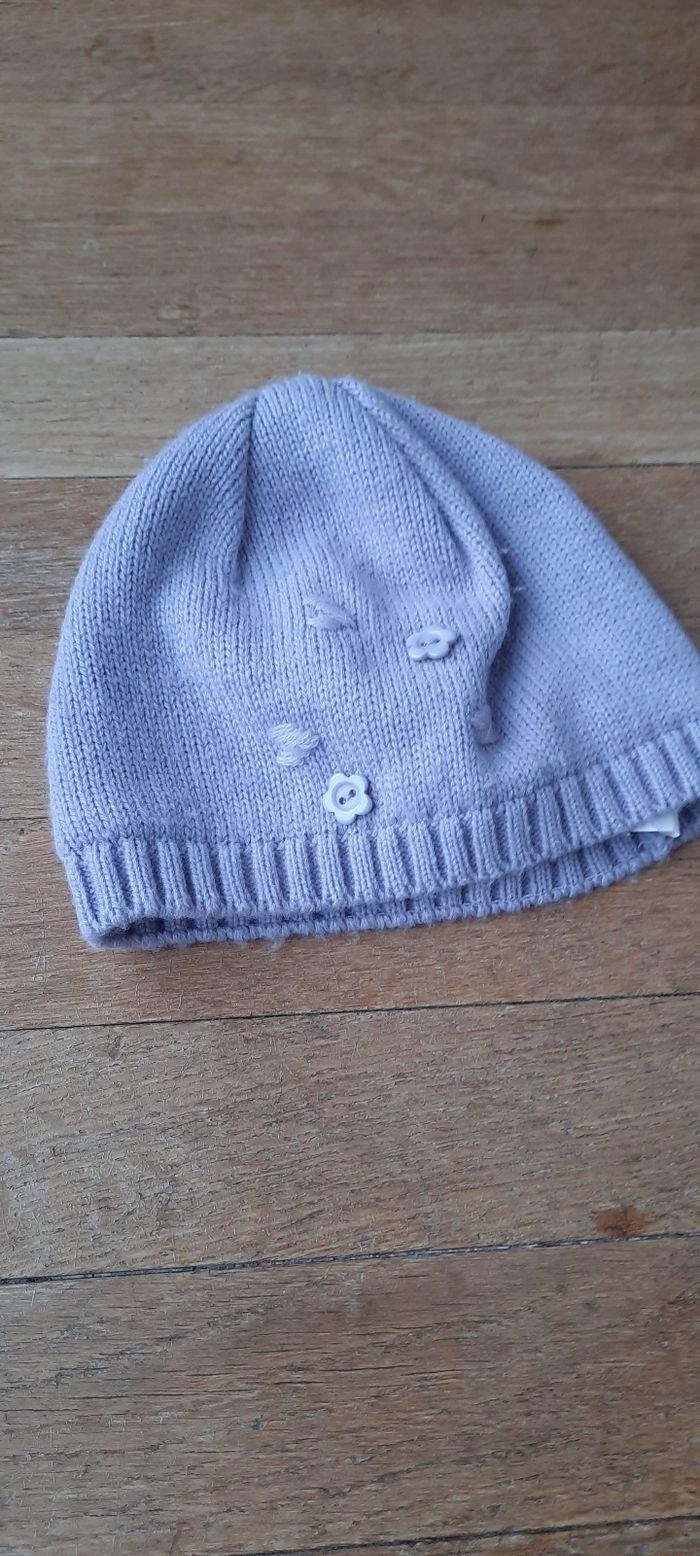 Bonnet mauve 1/2 ans